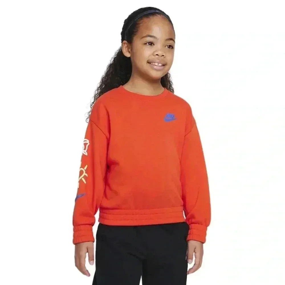 NIKE ORANGE CREWNECK SWEAT SHIRT